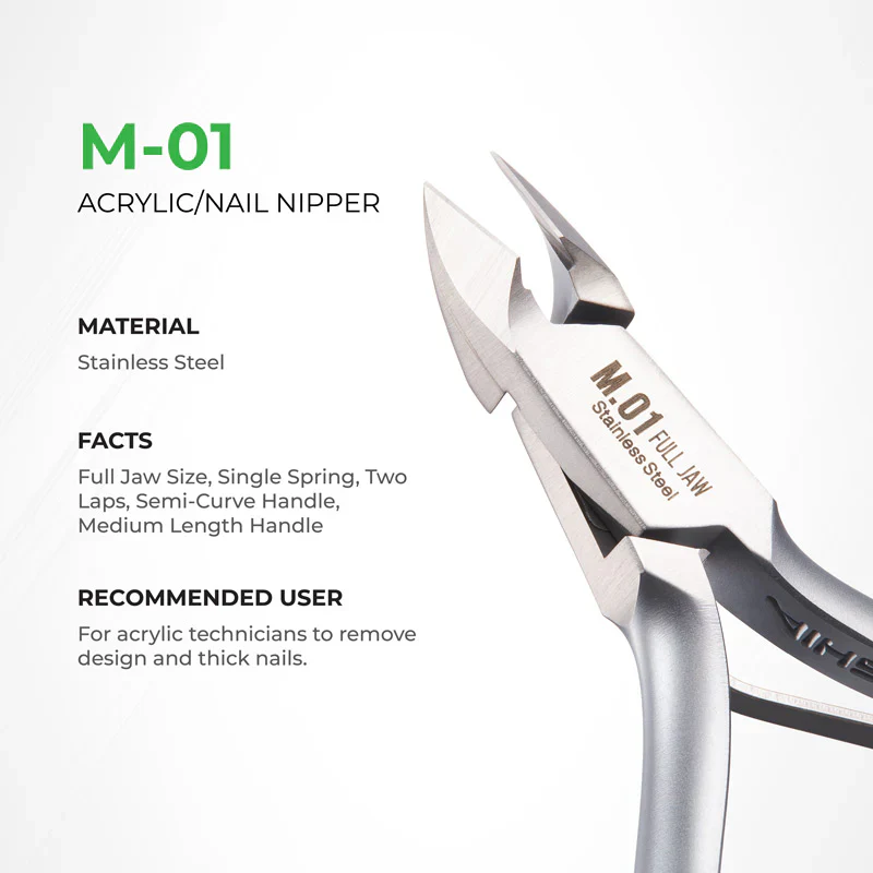 NGHIA Acrylic/Nail Nipper M-01 (Stainless Steel) - Image 2