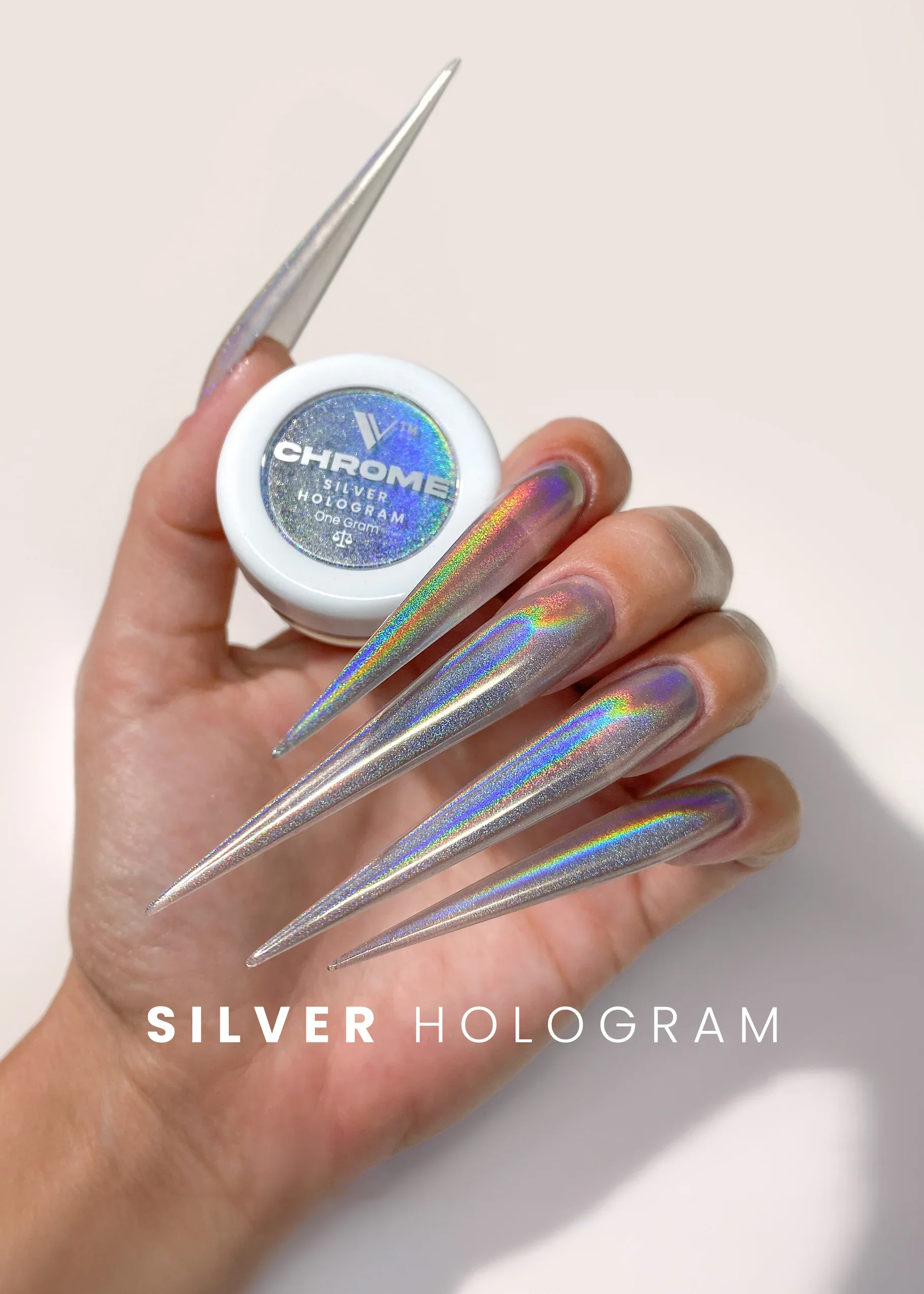 V Beauty Pure Chrome Powder - Silver Hologram - Image 2
