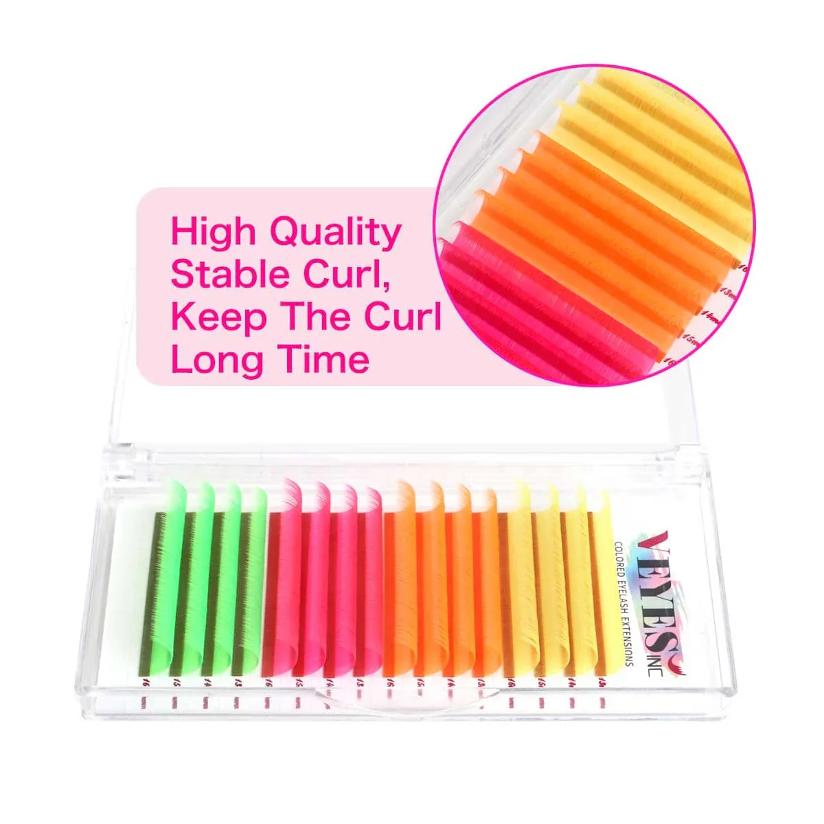 Veyes UV Neon Colored Lash Extensions 0.07 - Image 3