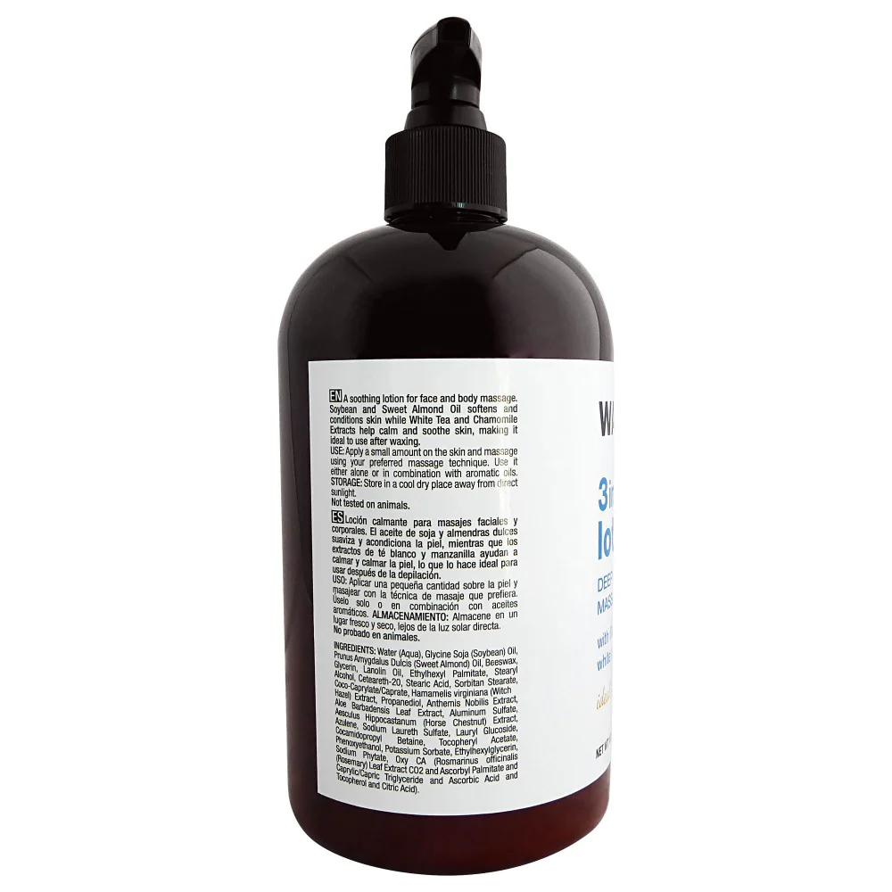 WAXNESS NATURAL 3 IN 1 LOTION WITH BLUE CHAMOMILE AND WITCH HAZEL 16 FL OZ / 480 ML - Image 2