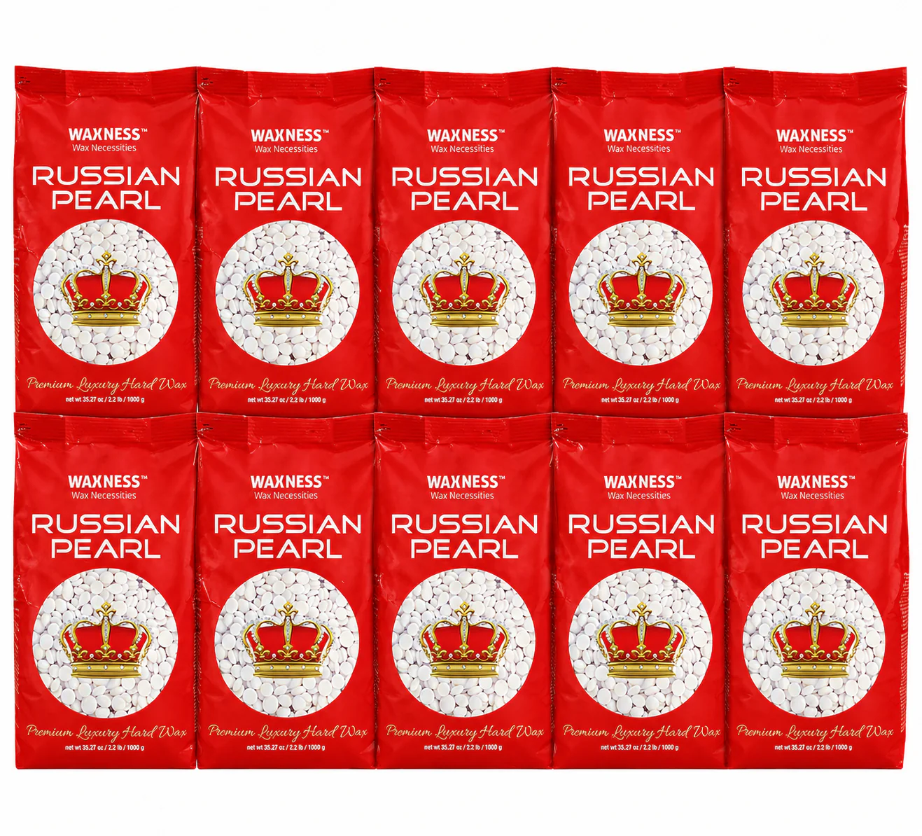WAXNESS Polymer Blend Premium Luxury Hard Wax Beads Russian Pearl - Image 3